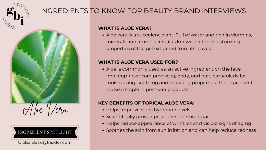GBI Skincare Ingredient Aloe Vera